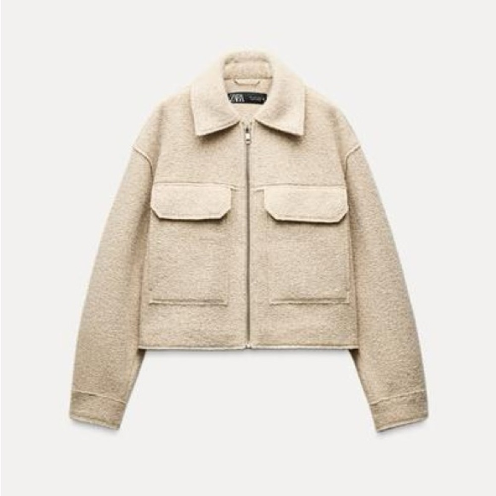 Zara Jacket Bouchl Patch Pocket Jacket - image 1